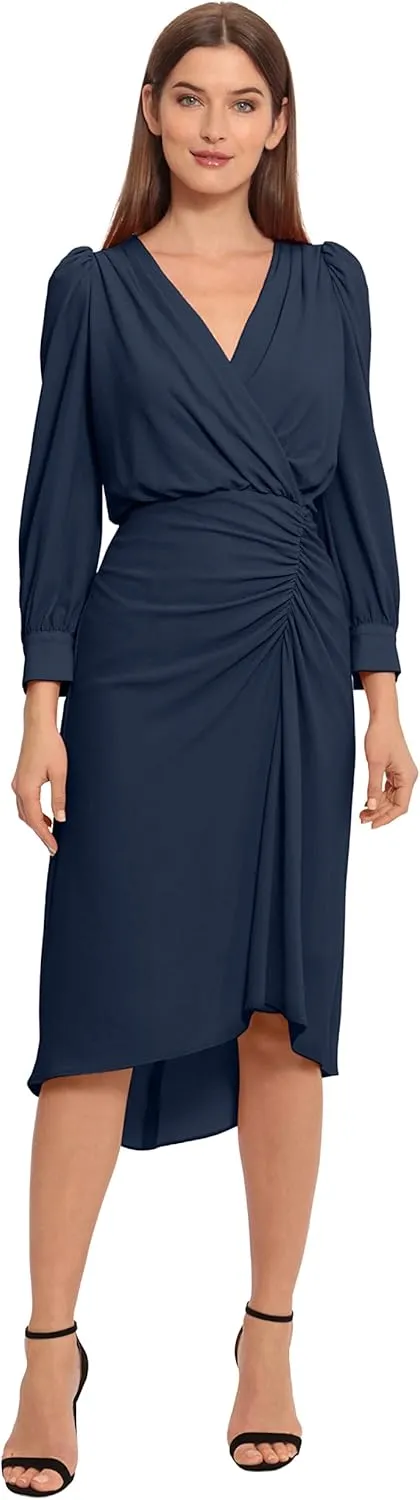 Maggy London Women's Long Sleeve Catalina Crepe Dress Workwear Event Guest of Wedding