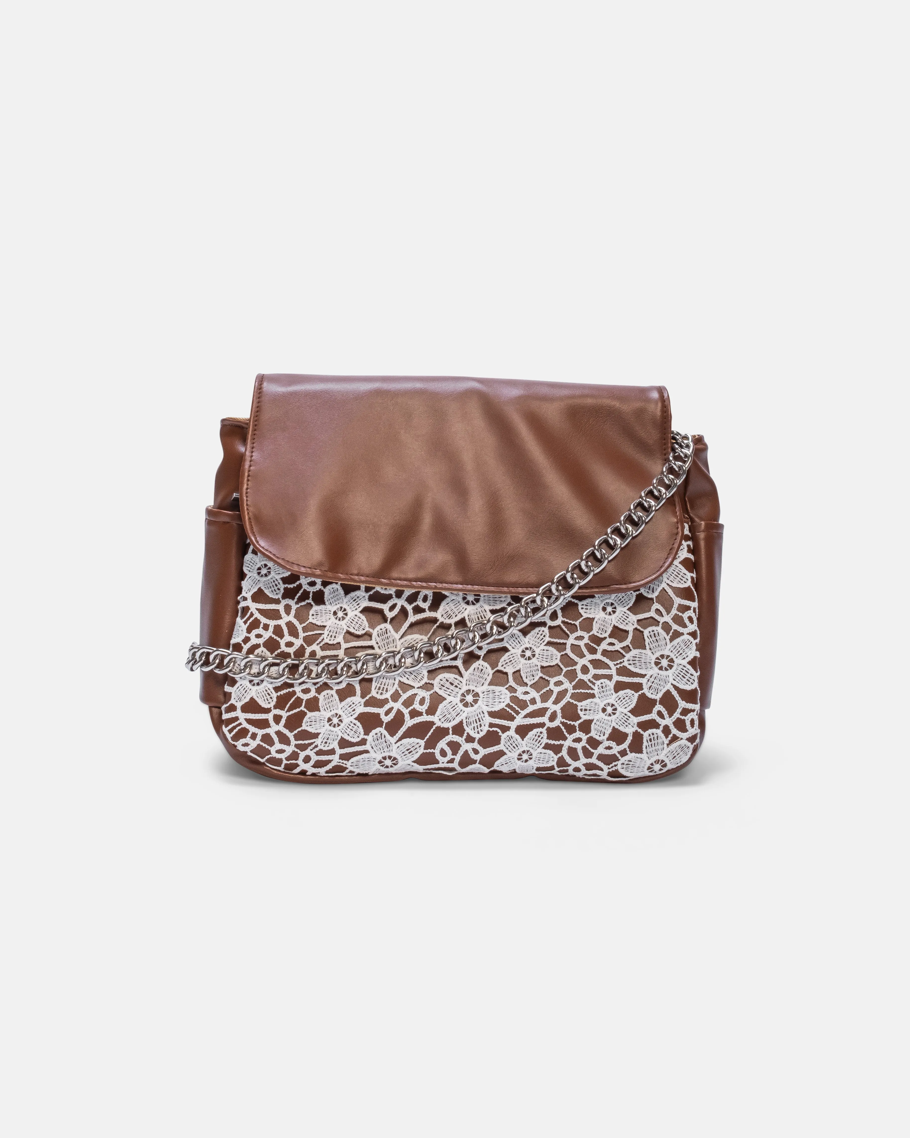 {{Mama's Day Special}} Lace Brown Multi-Carry Crossbody Bag