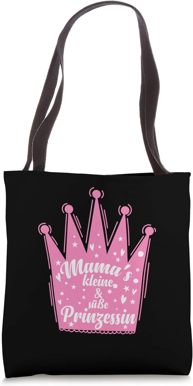 Mama's little and cute Princess Daughter Girl Tote Bag