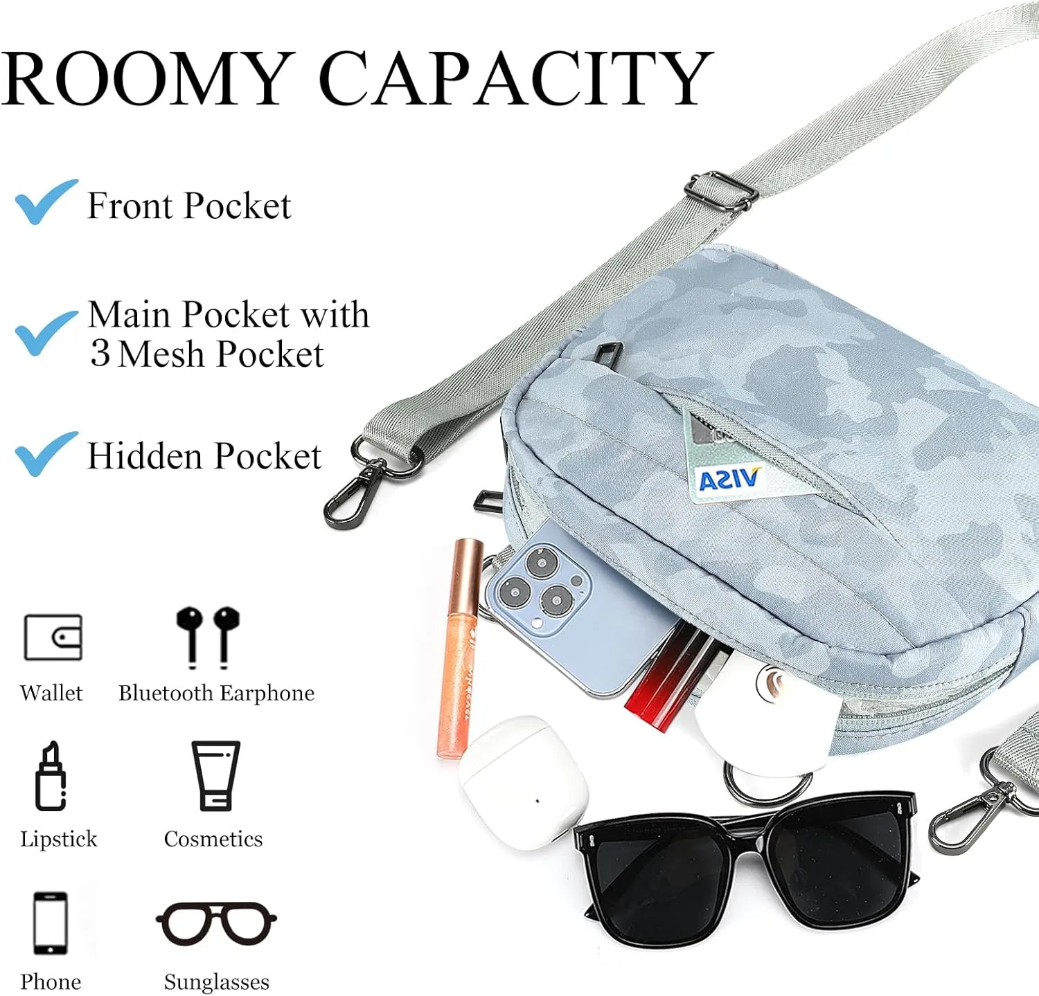 MAXTOP Small Crossbody Bags for Women Belt Bag Fanny Pack with Adjustable Strap