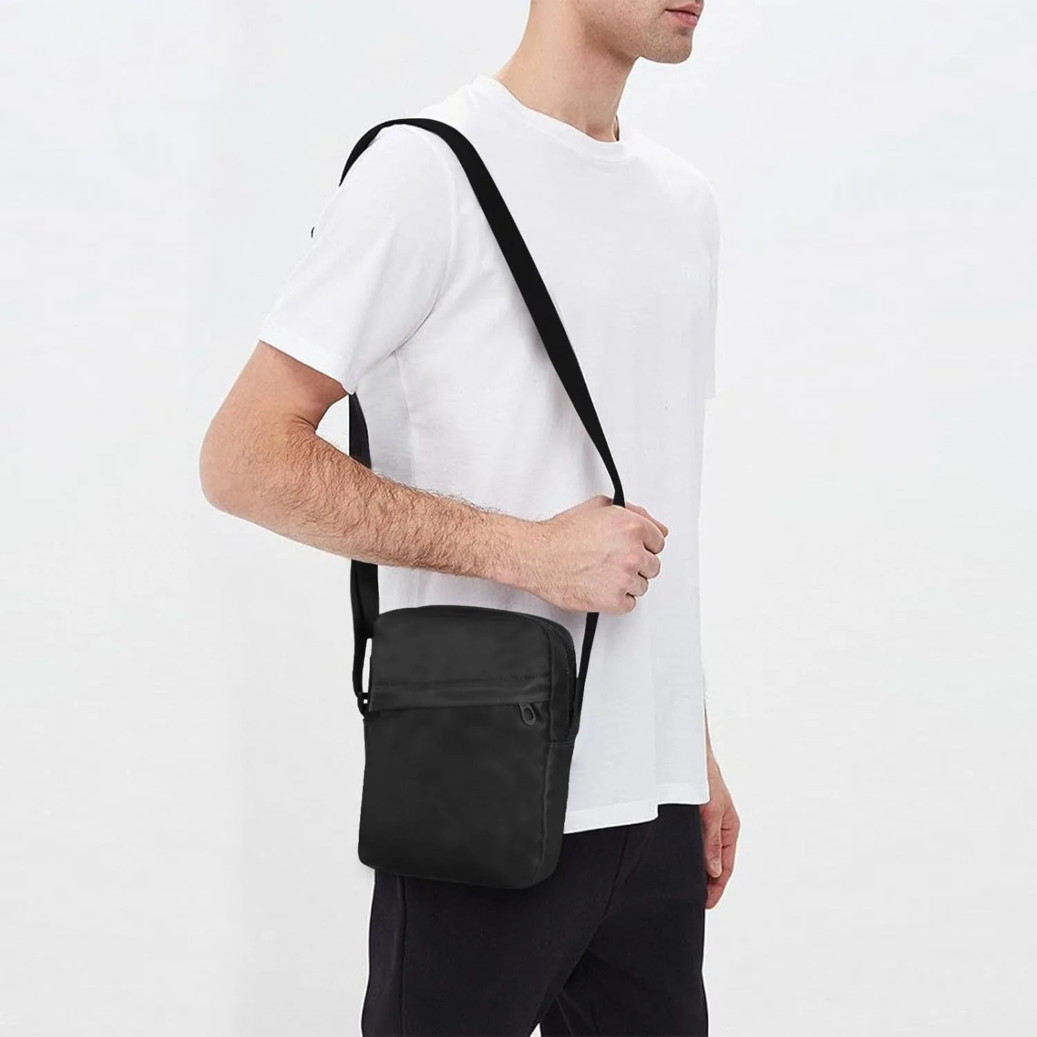MCHIVER Small Messenger Bag Crossbody Bag for Men Women Cell Phone Shoulder Bag for Cycling Hiking Running