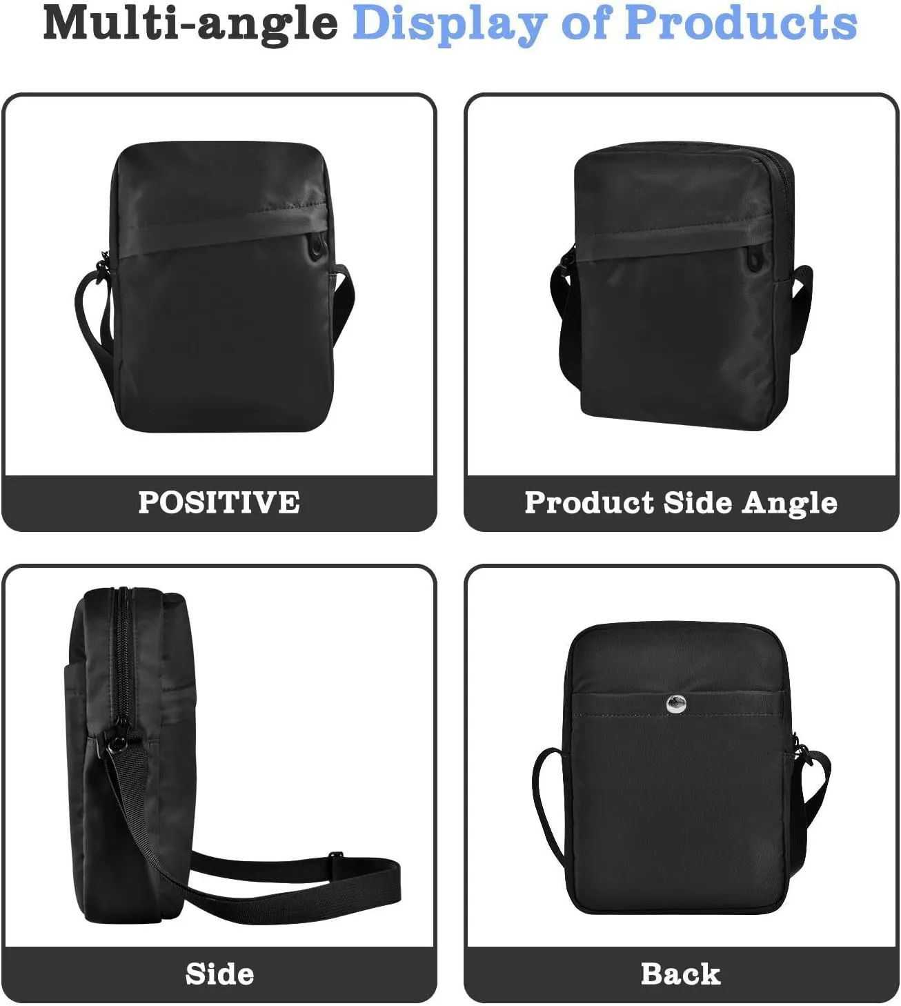 MCHIVER Small Messenger Bag Crossbody Bag for Men Women Cell Phone Shoulder Bag for Cycling Hiking Running