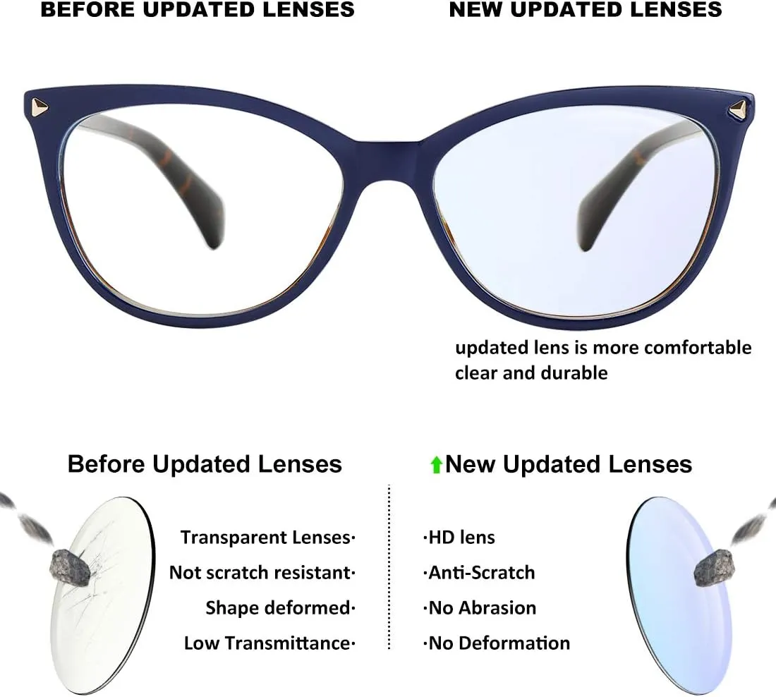 MEETSUN Non Prescription Glasses Frames For Women，Retro Cateye Fake Eyeglasses HD Clear Lens