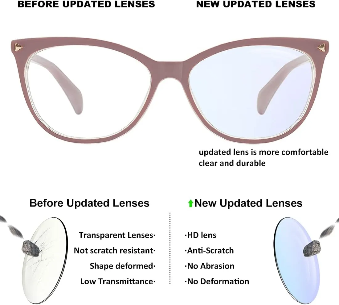 MEETSUN Non Prescription Glasses Frames For Women，Retro Cateye Fake Eyeglasses HD Clear Lens