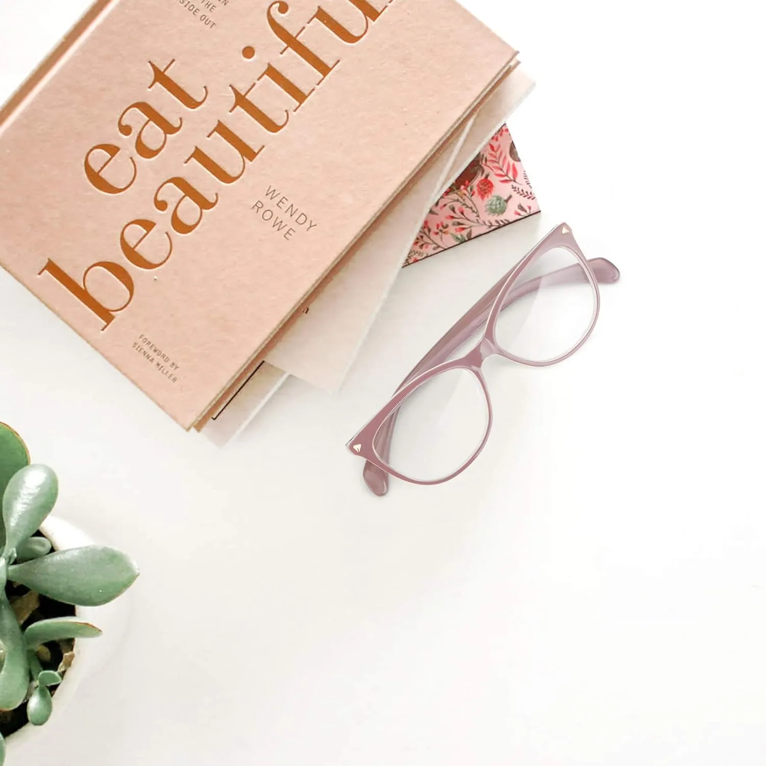 MEETSUN Non Prescription Glasses Frames For Women，Retro Cateye Fake Eyeglasses HD Clear Lens