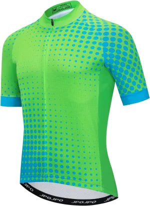 Men Cycling Jersey,Bike T-Shirt Short Sleeve MTB Biking Clothing Reflective Bicycle Jacket with 3-Pockets Tops S-3XL