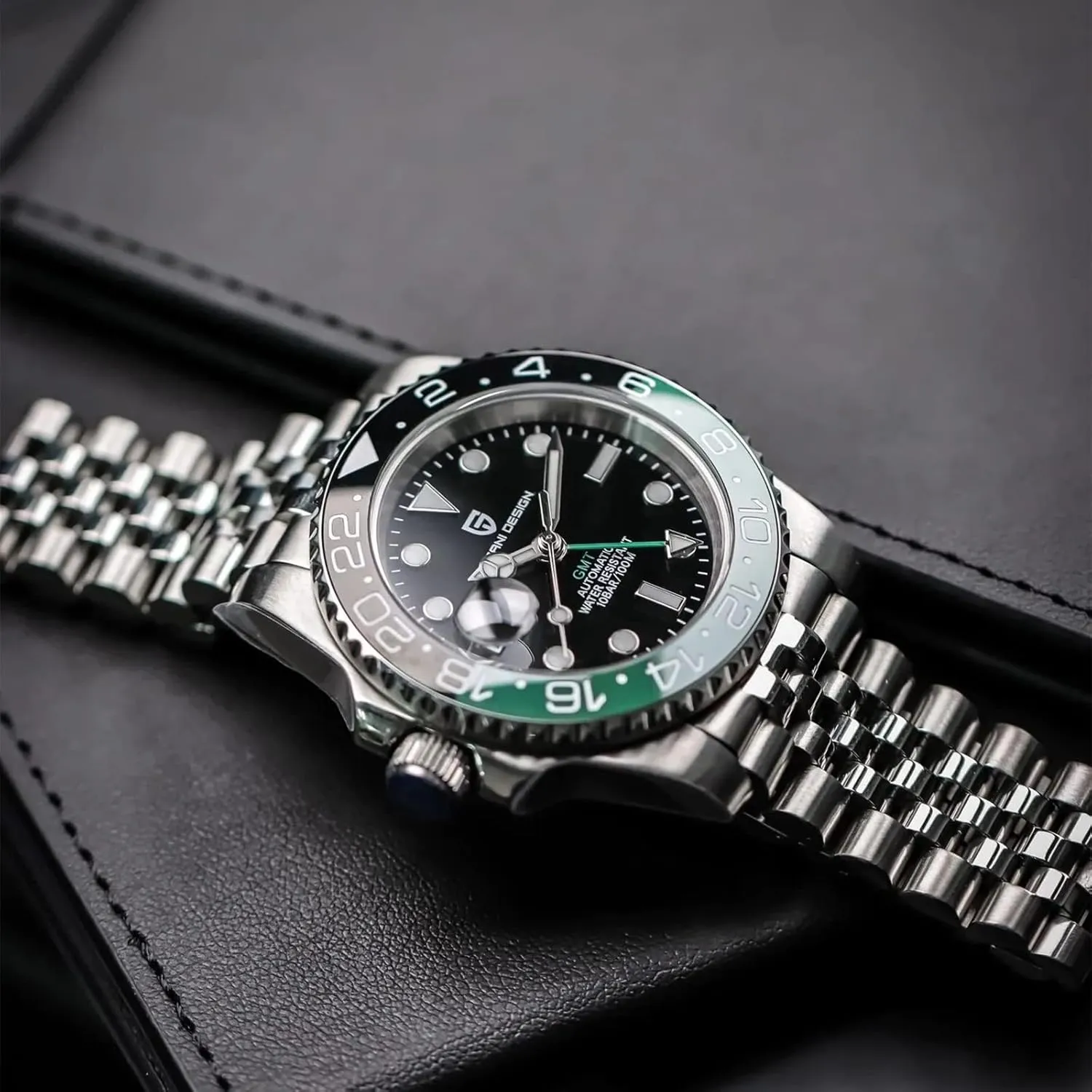 Men Watch Pagani Design GMT Watches for Men Automatic 40MM Date 100M Waterproof Stainless Steel Sapphire Glass Mechanical Wristwatches PD-1662