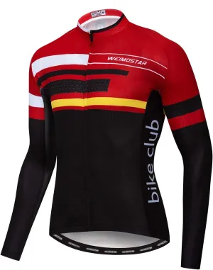 Men's Cycling Jersey Long Sleeve Sports Wear Bicycle Cycle Bike Shirt Top