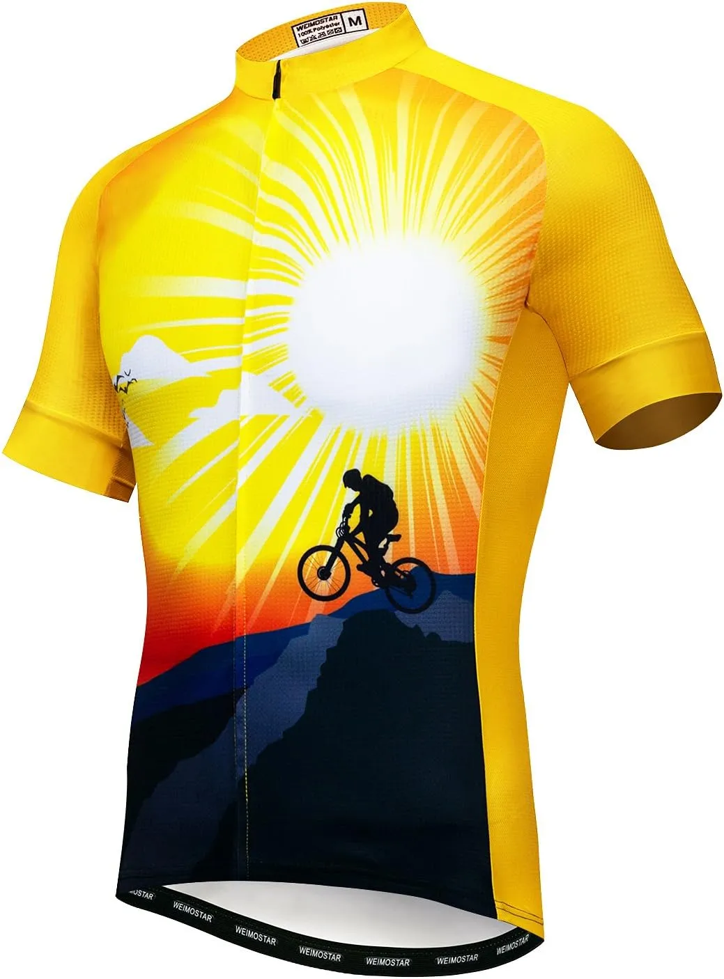 Men's Cycling Jersey Short Sleeve Bike Shirts Bicycle Jacket with Pockets