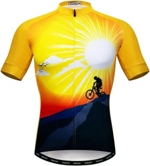 Men's Cycling Jersey Short Sleeve Bike Shirts Bicycle Jacket with Pockets