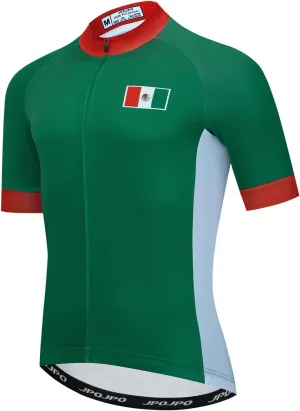 Men's Cycling Jersey Short Sleeve MTB Mountain Road Bike Shirt Summer Biking Top with 3 Rear Pockets Bicycle Clothing