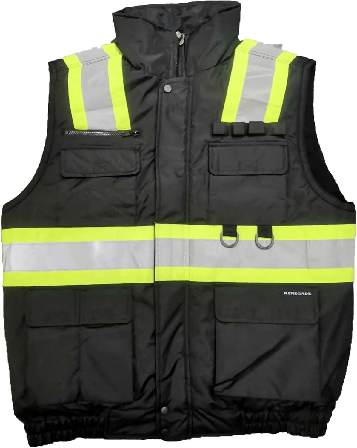 Men’s High Viz Class 3 Medium Weight Padded Multi-Pocket Poplin Vest
