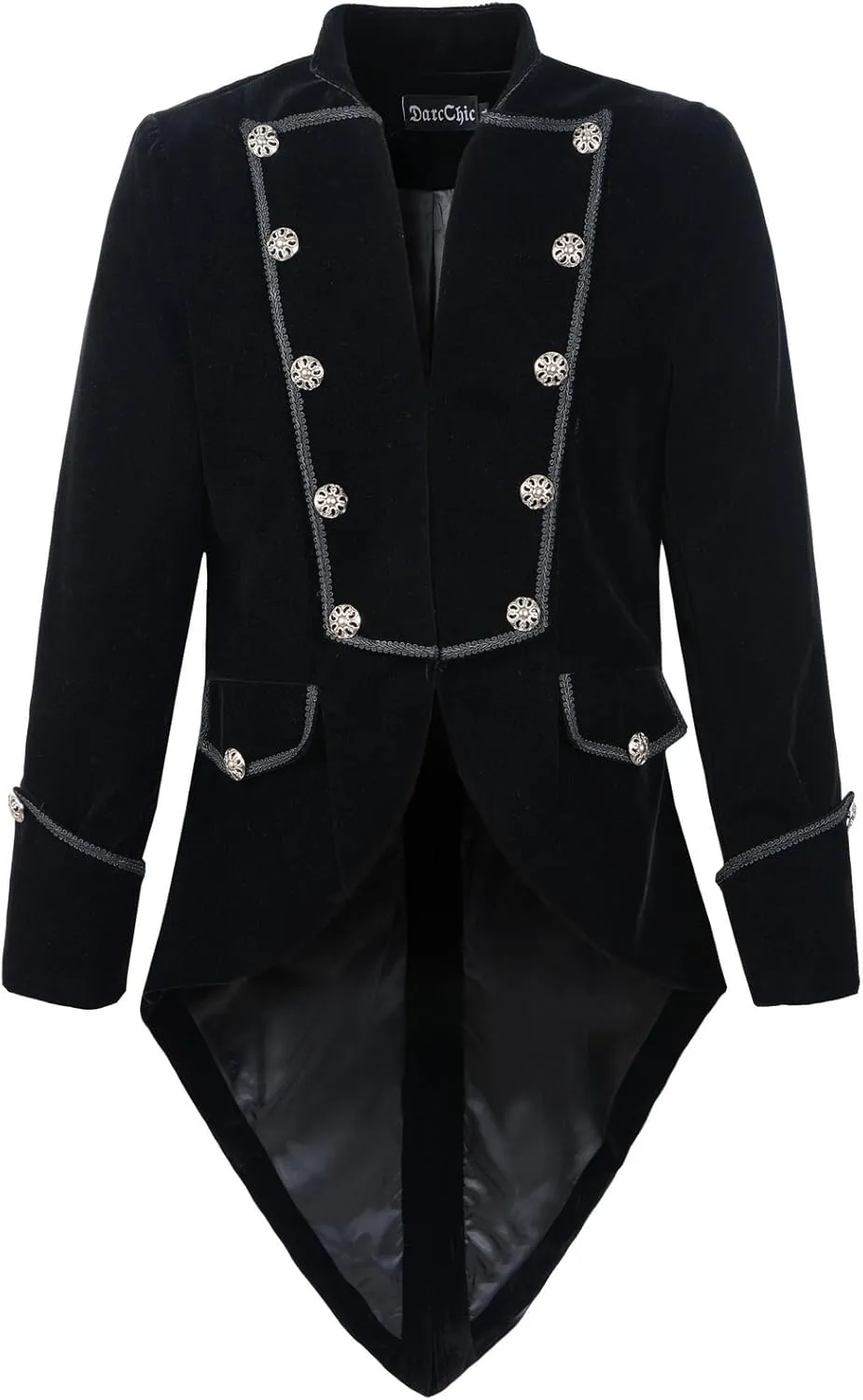 Mens Steampunk Tailcoat Jacket Velvet Gothic VTG Victorian