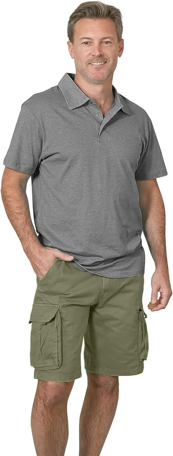 Men's Twill Cargo Shorts Cotton Lightweight Multi Pocket Casual Outdoor Hiking Shorts