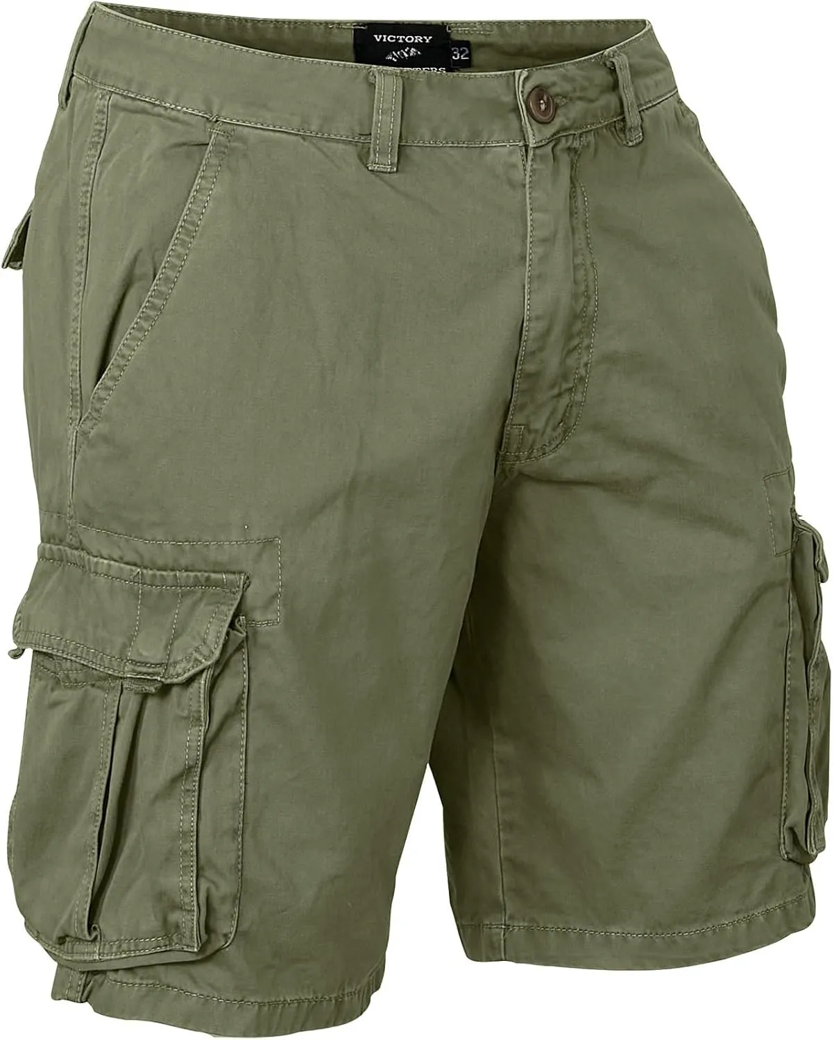 Men's Twill Cargo Shorts Cotton Lightweight Multi Pocket Casual Outdoor Hiking Shorts