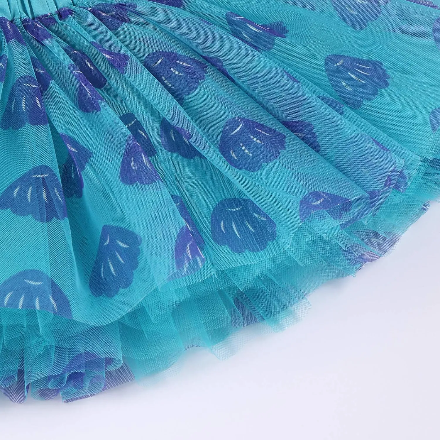 Mermaid 1st 2nd 3rd Birthday Outfit for Baby Girl Romper Tutu Skirt Shiny Headband Cake Smash Clothes Set Photo Props