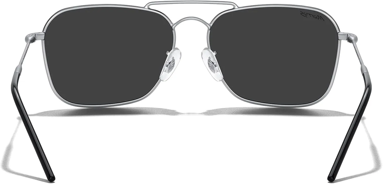 MERRY'S Retro Metal Square Aviator Polarized Sunglasses for Men Women S6028