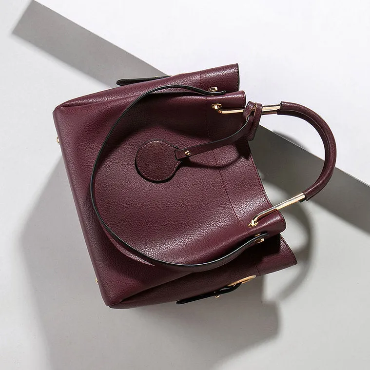 METAL HANDLE TOTE BAG-WINE TB7010A
