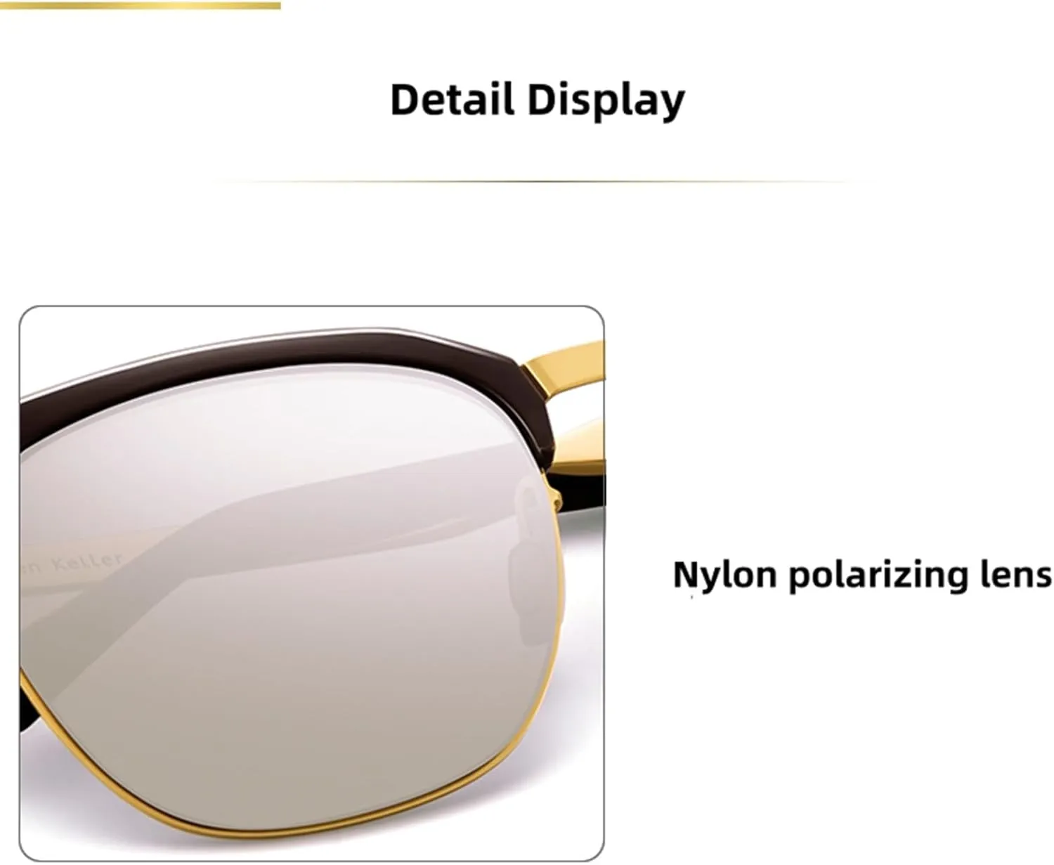 Metal Polarized Sunglasses Men Semi Rimless Frame Wayfarer Sun Glasses Horn Rimmed Shades Driving UV Blocking