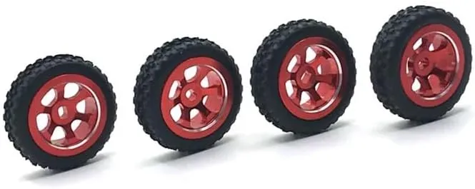 Metal Upgrade Racing Wheel Soft Tire Skin for WLtoys 1/28 284131 K969 K979 K989 K999 P929 P939 Mini-D Mini-Q Mini-Z RC Car Parts(Red)