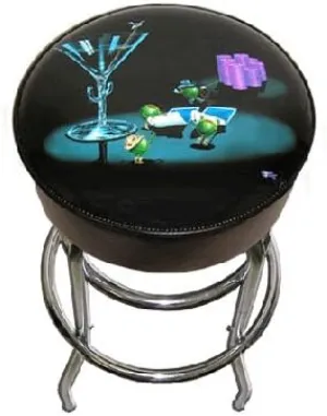 Michael Godard Pocket Rockets Bar Stool