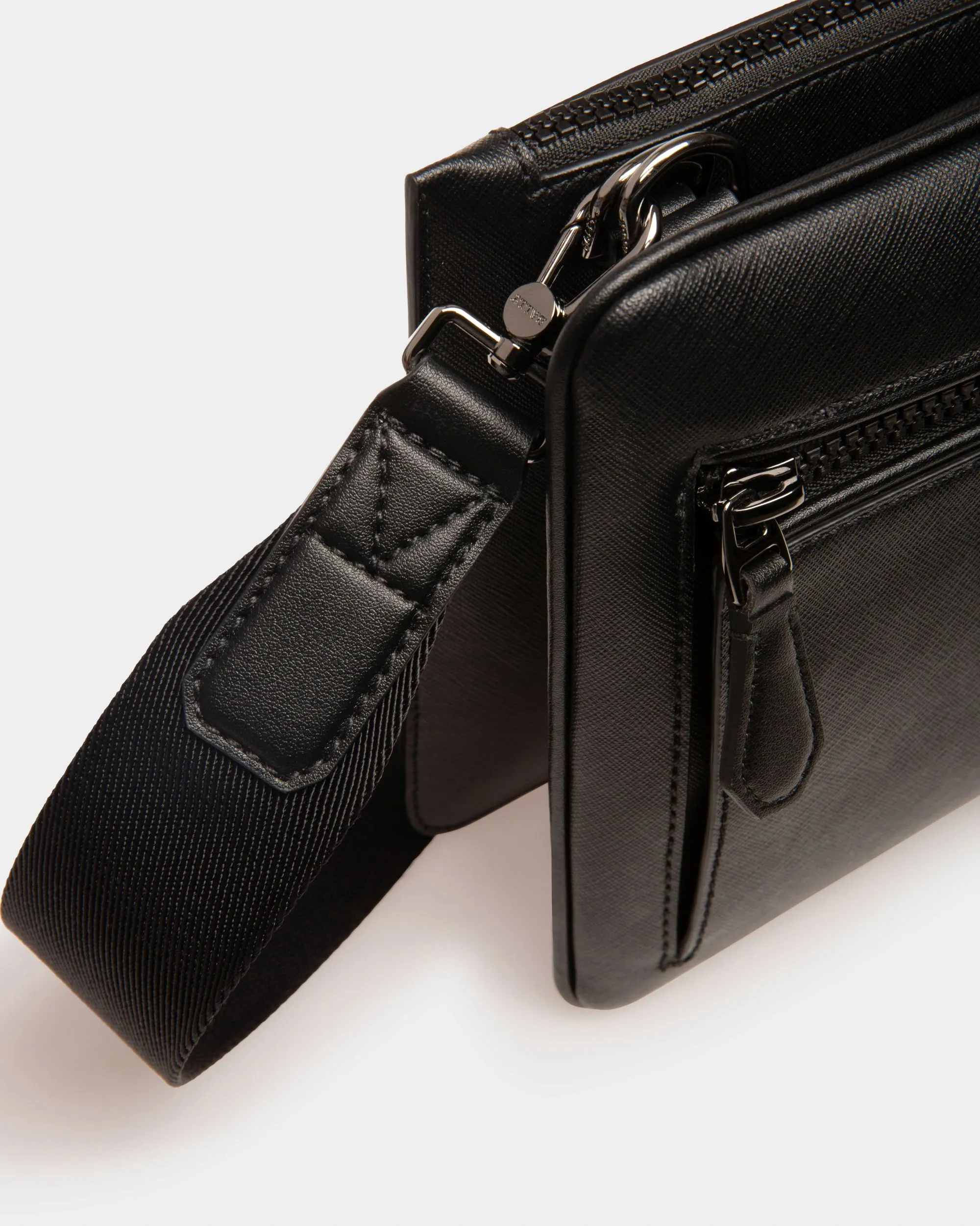 Milvar Recycled Leather Crossbody Bag In Black