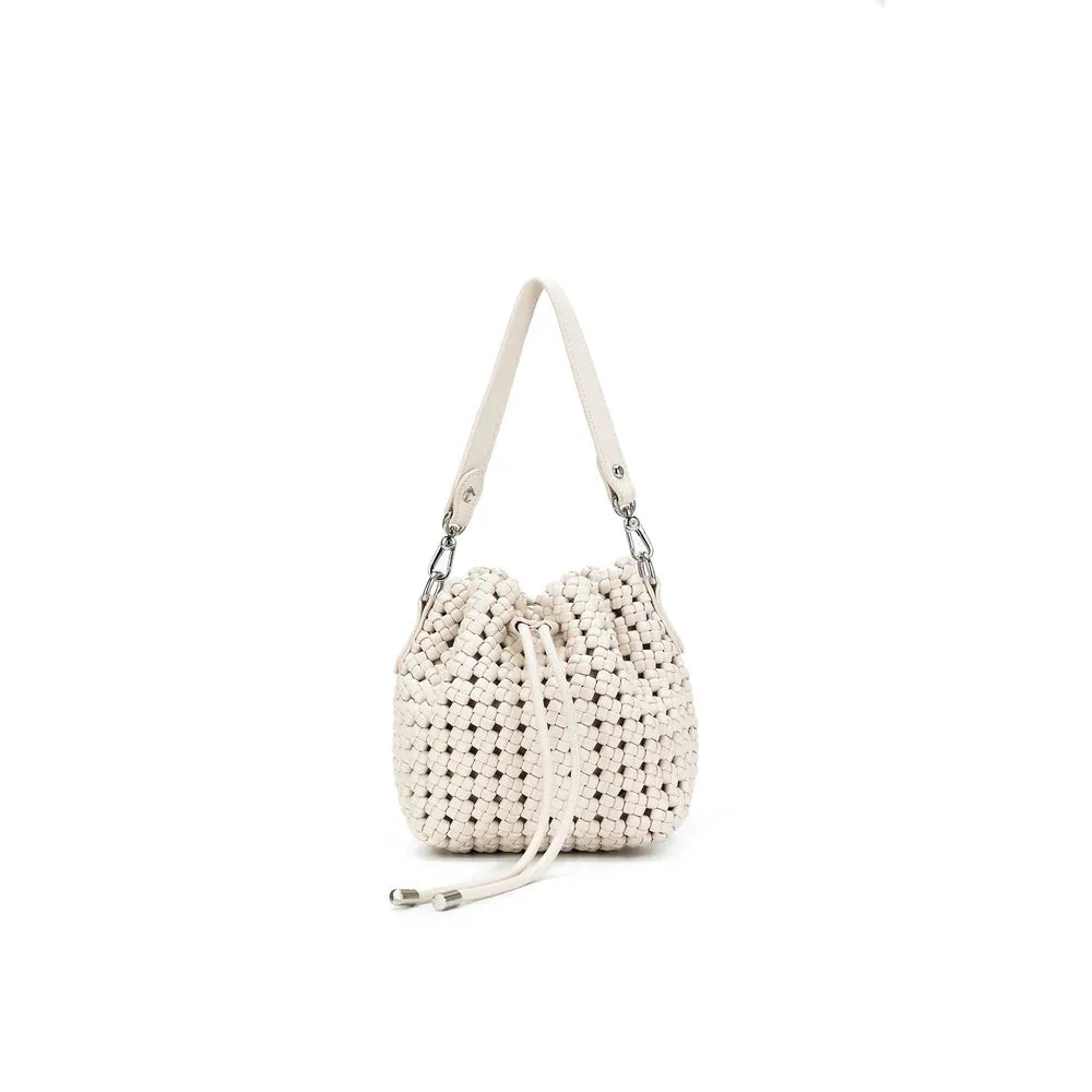Mindy bucket Bag Denim Blue & Off White