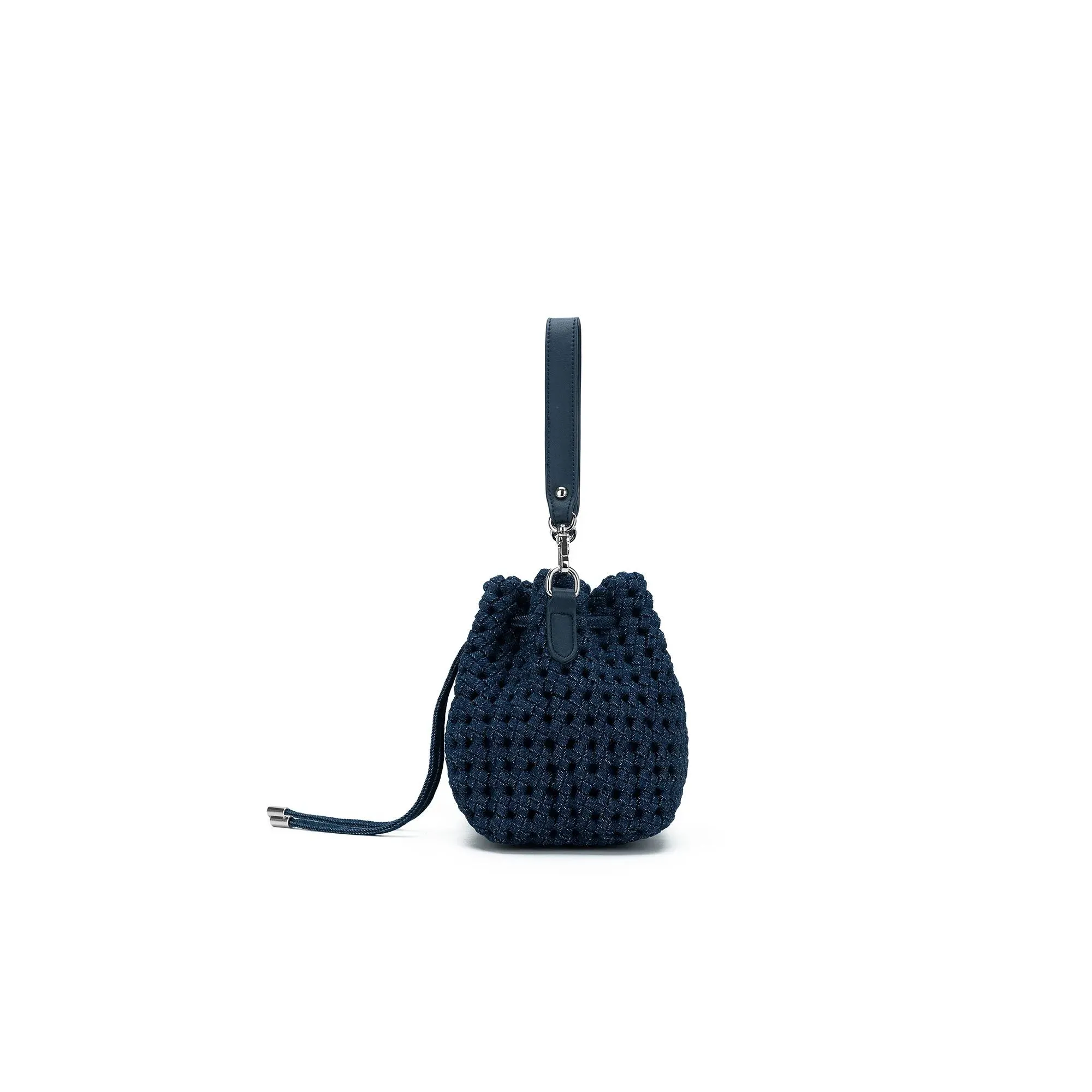 Mindy bucket Bag Denim Blue & Off White