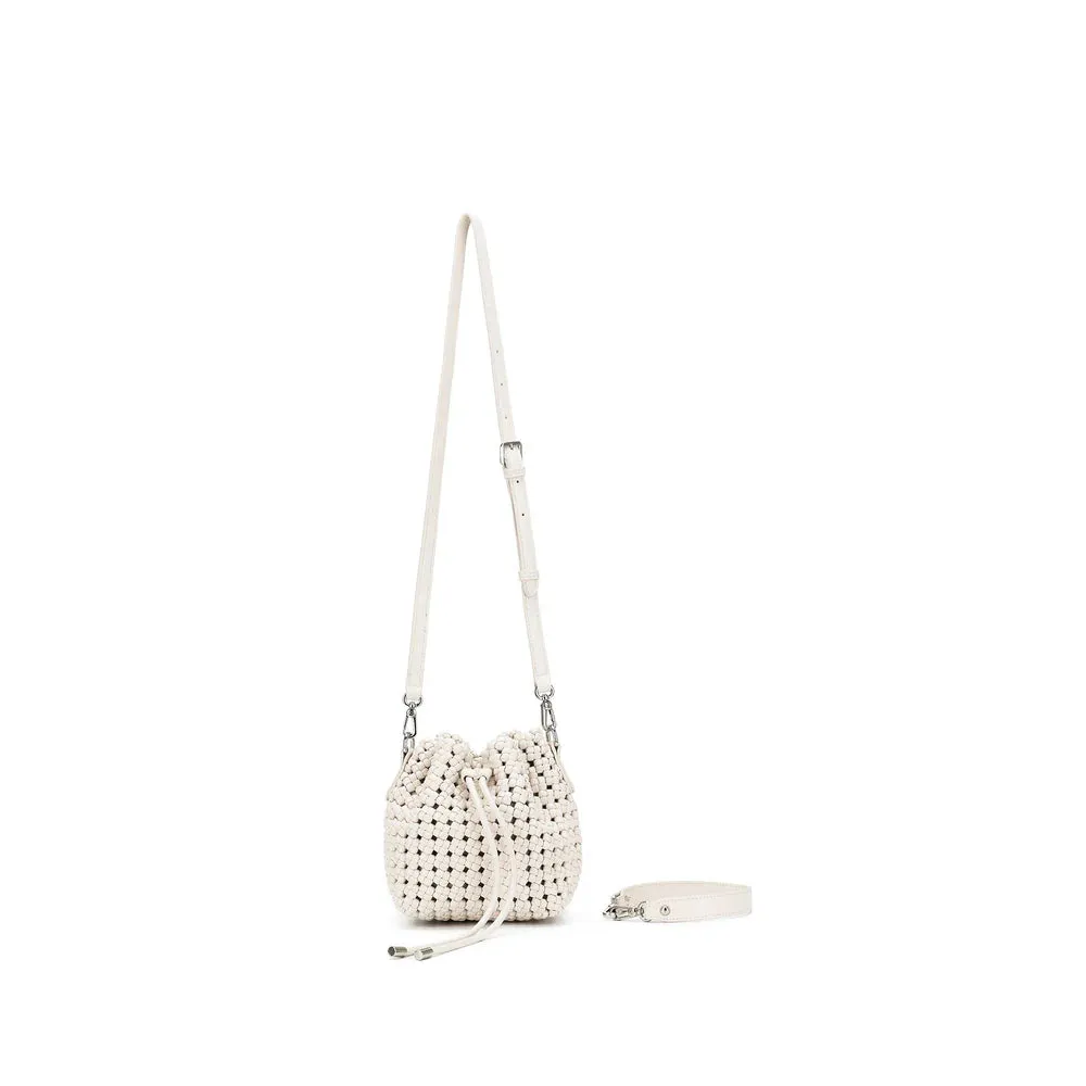 Mindy bucket Bag Denim Blue & Off White