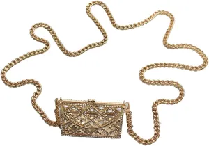 Mini Crossbody Purse Y2k Vintage 2000s Accessories Small Belt Bag Women Metal Gold Purses