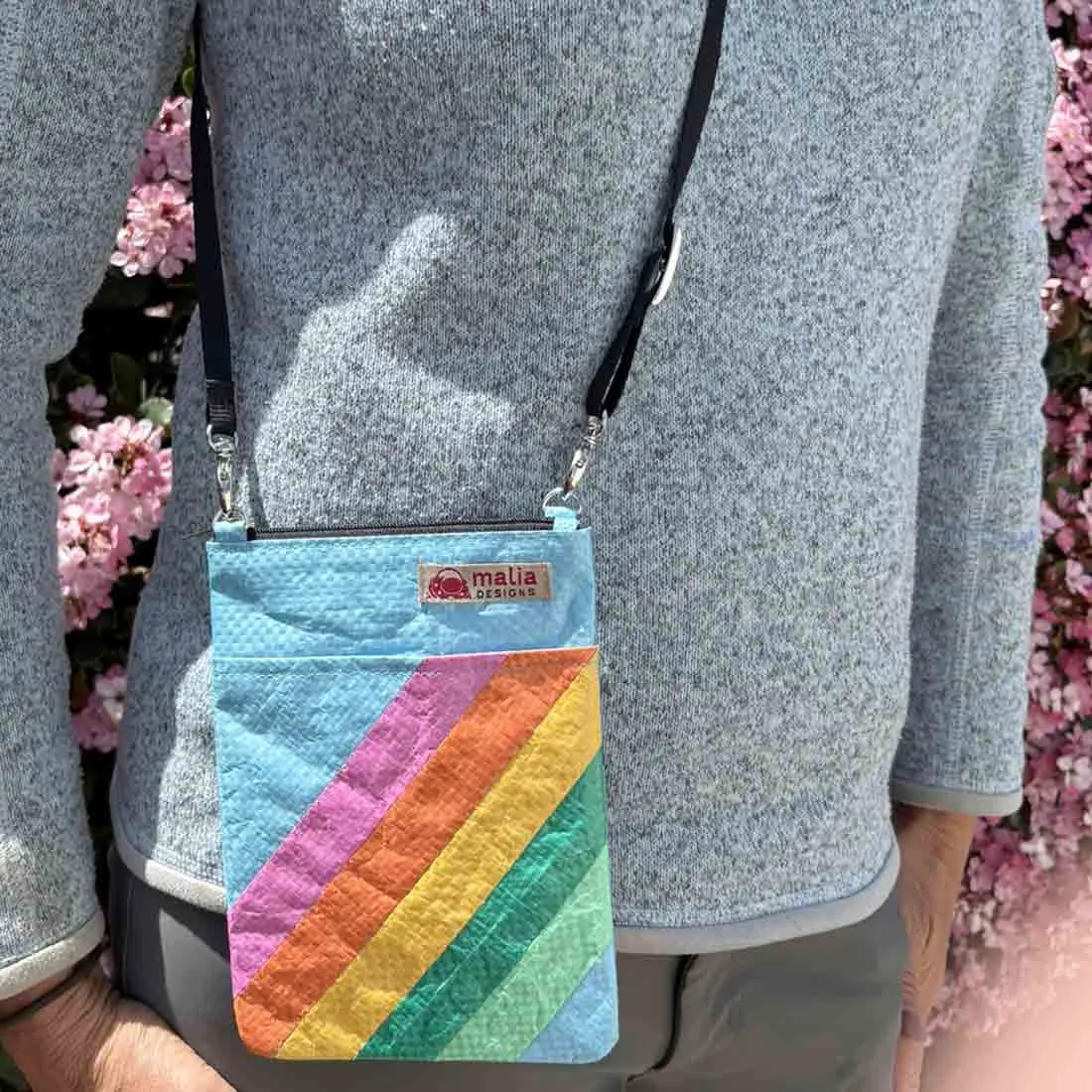 Mini Recycled Crossbody - Rainbow Stripes