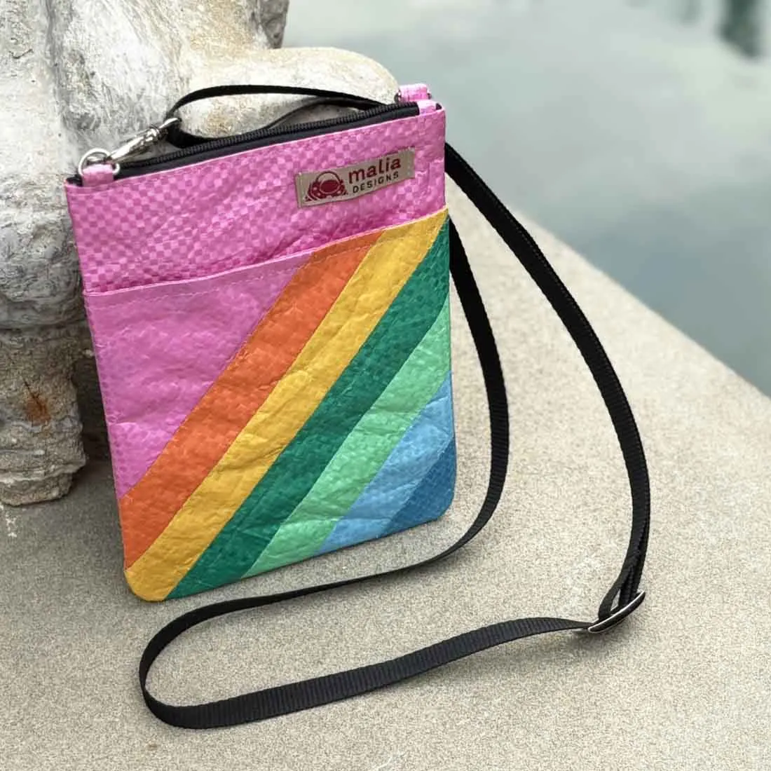 Mini Recycled Crossbody - Rainbow Stripes