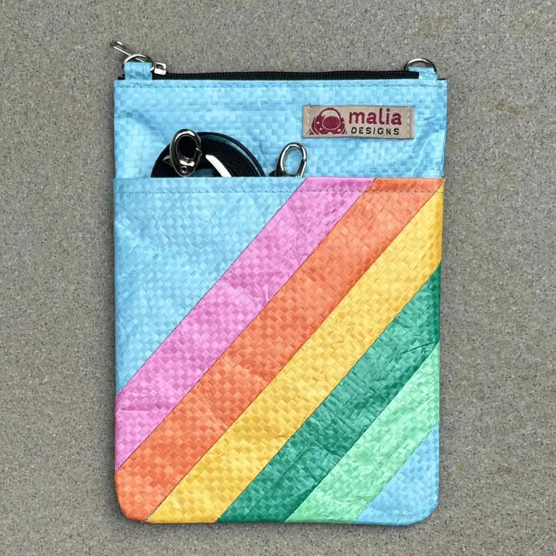 Mini Recycled Crossbody - Rainbow Stripes