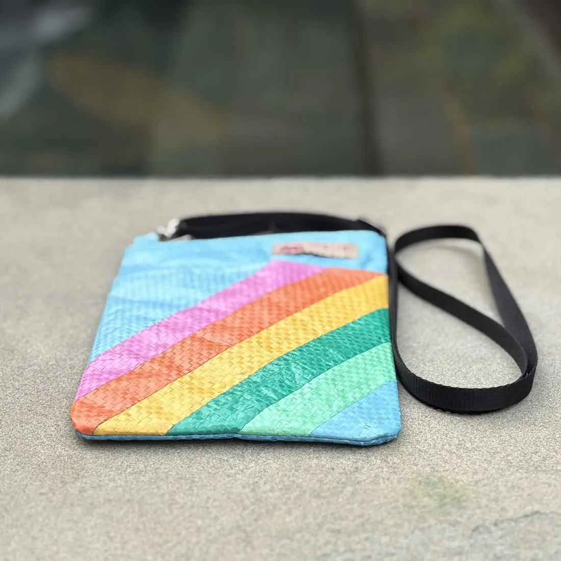 Mini Recycled Crossbody - Rainbow Stripes