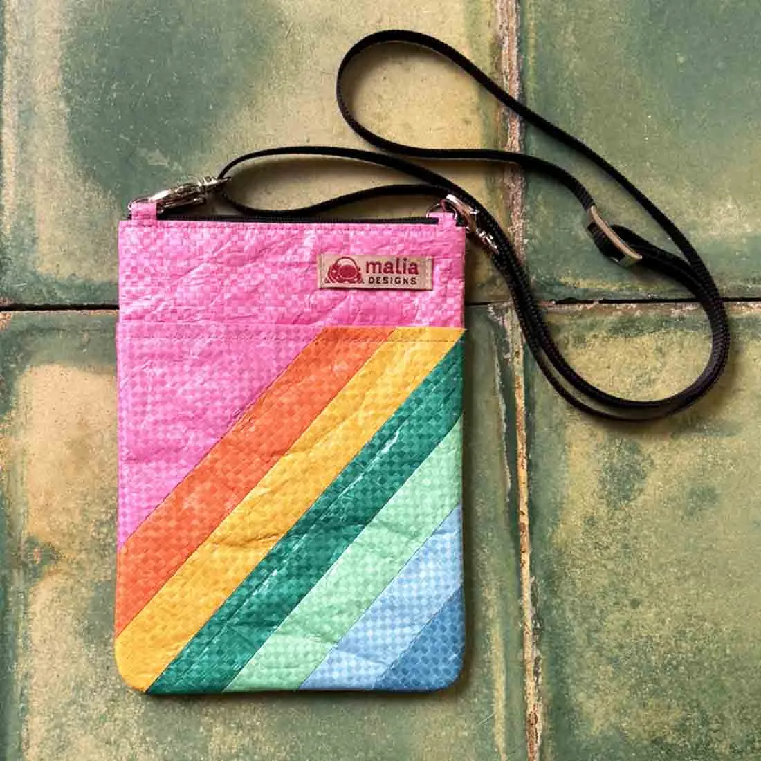 Mini Recycled Crossbody - Rainbow Stripes
