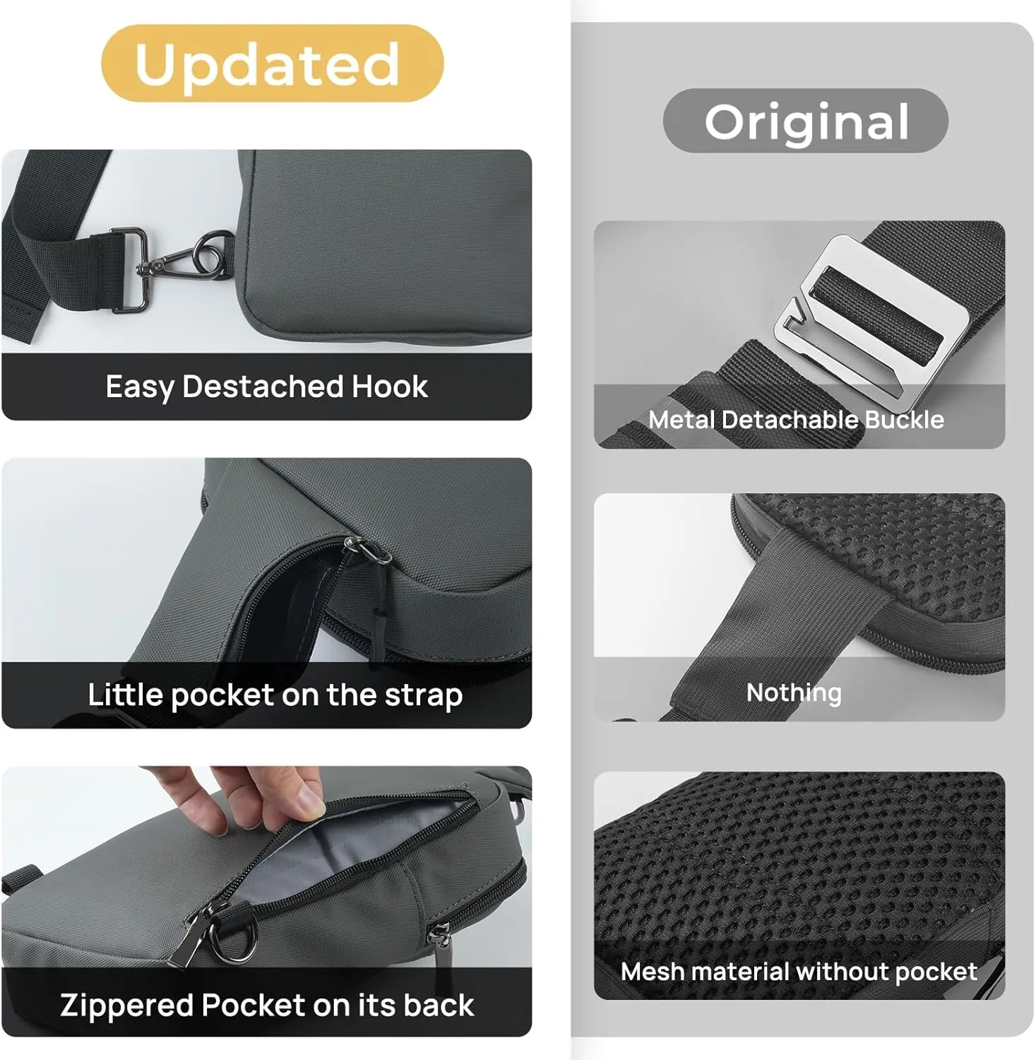 Mini Sling Bag for Women Men, Crossbody Bags Chest Bag Dual Pocket RFID Cell Phone Purse Travel Running Walking