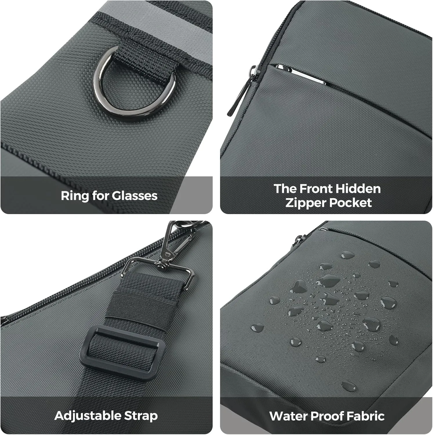 Mini Sling Bag for Women Men, Crossbody Bags Chest Bag Dual Pocket RFID Cell Phone Purse Travel Running Walking