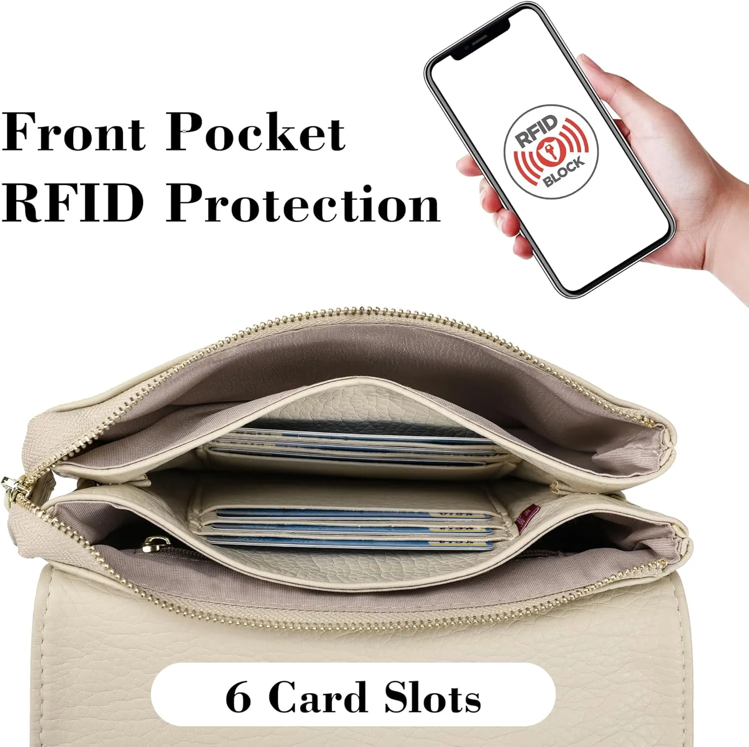 MINICAT Roomy Pockets Small Crossbody Bags Cell Phone Sling Bag Wallet Purses for Women