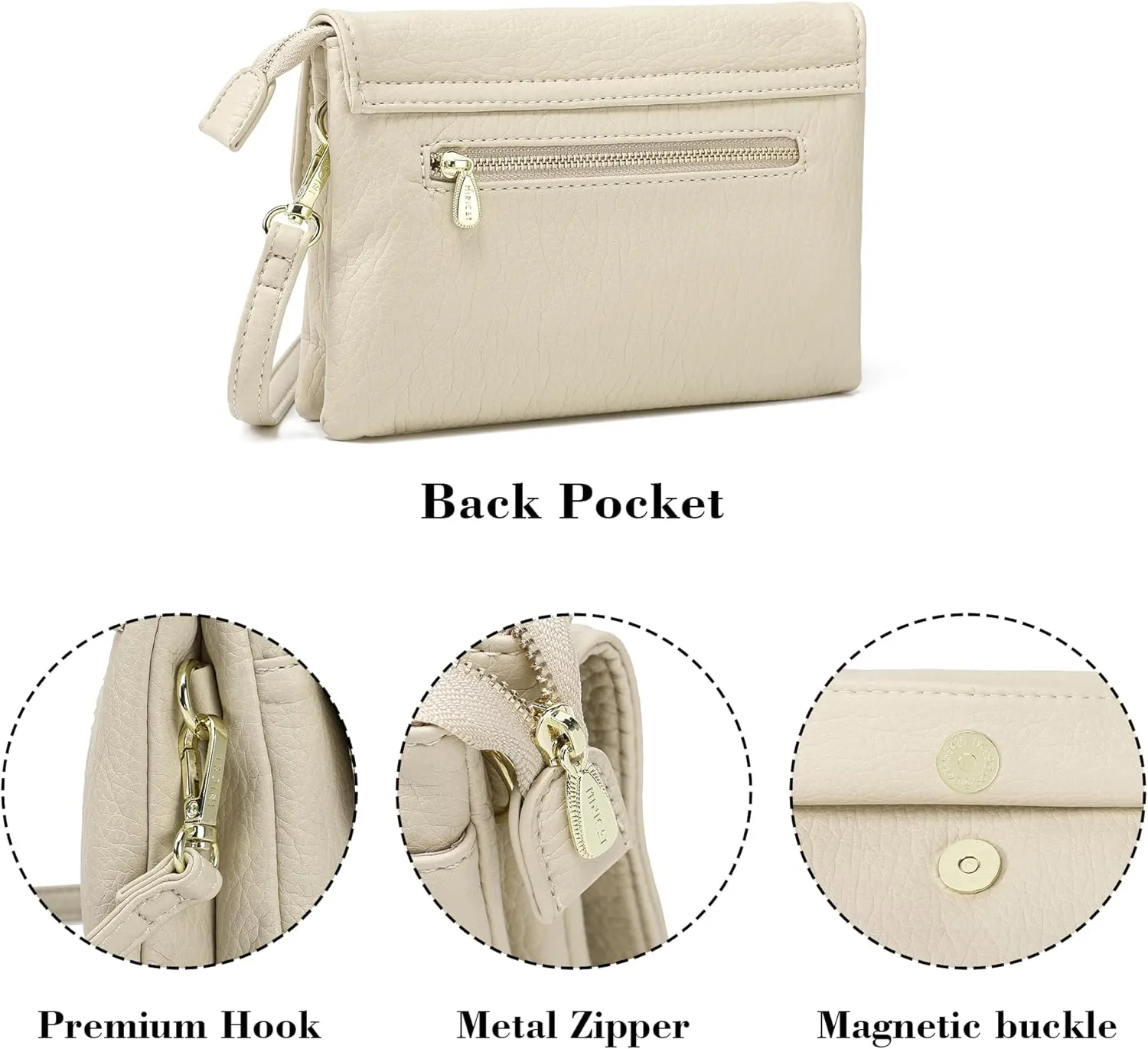 MINICAT Roomy Pockets Small Crossbody Bags Cell Phone Sling Bag Wallet Purses for Women