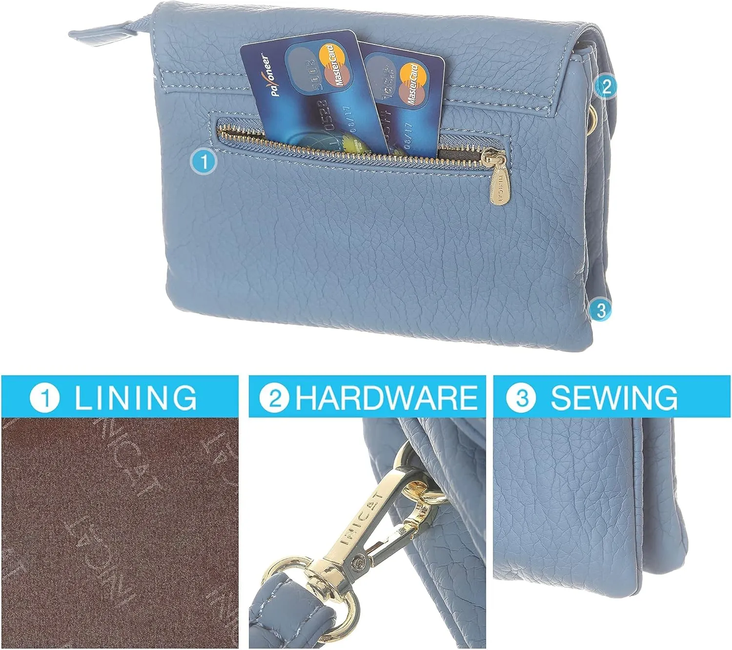 MINICAT Roomy Pockets Small Crossbody Bags Cell Phone Sling Bag Wallet Purses for Women