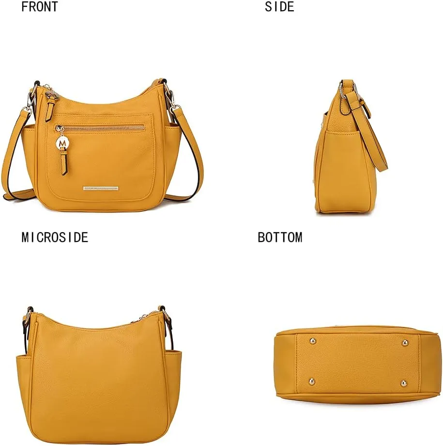 MKF Collection Crossbody Bag for Women,Vegan Leather Shoulder Bag Handbag Purse By Mia K