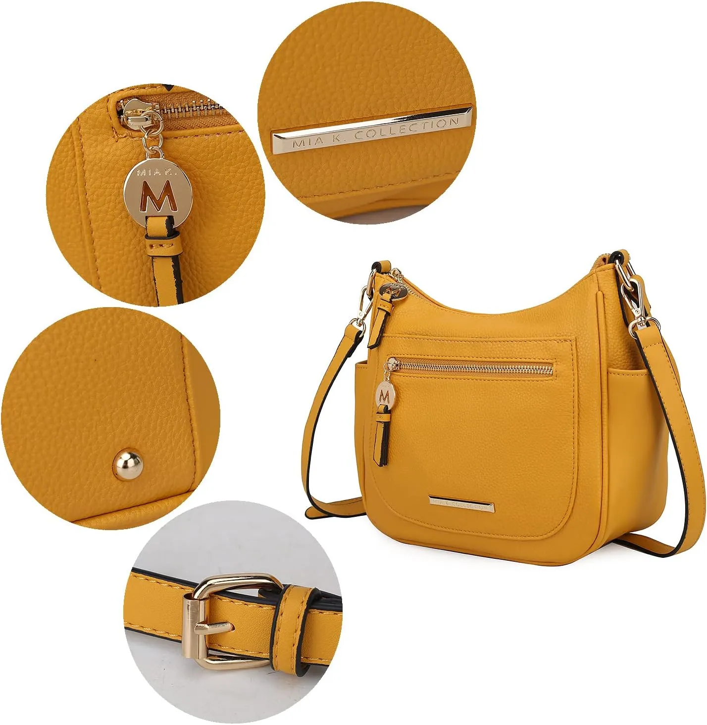 MKF Collection Crossbody Bag for Women,Vegan Leather Shoulder Bag Handbag Purse By Mia K