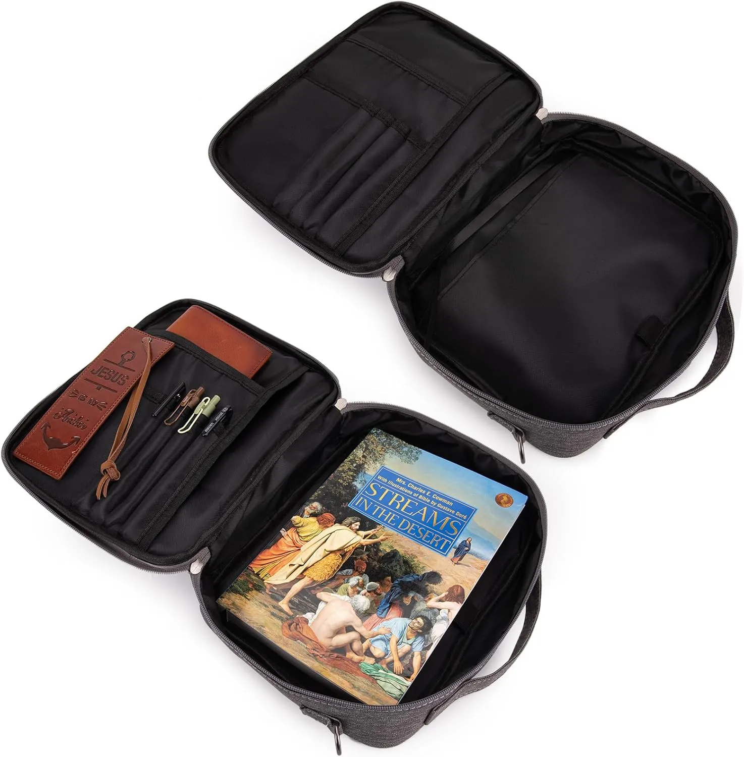 Montana West Bible Covers for Women Men with Leather Bookmark Carrying Book Case Church Bag Outdoor Protective
