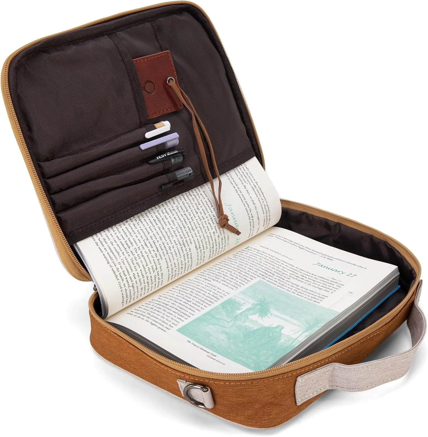 Montana West Bible Covers for Women Men with Leather Bookmark Carrying Book Case Church Bag Outdoor Protective