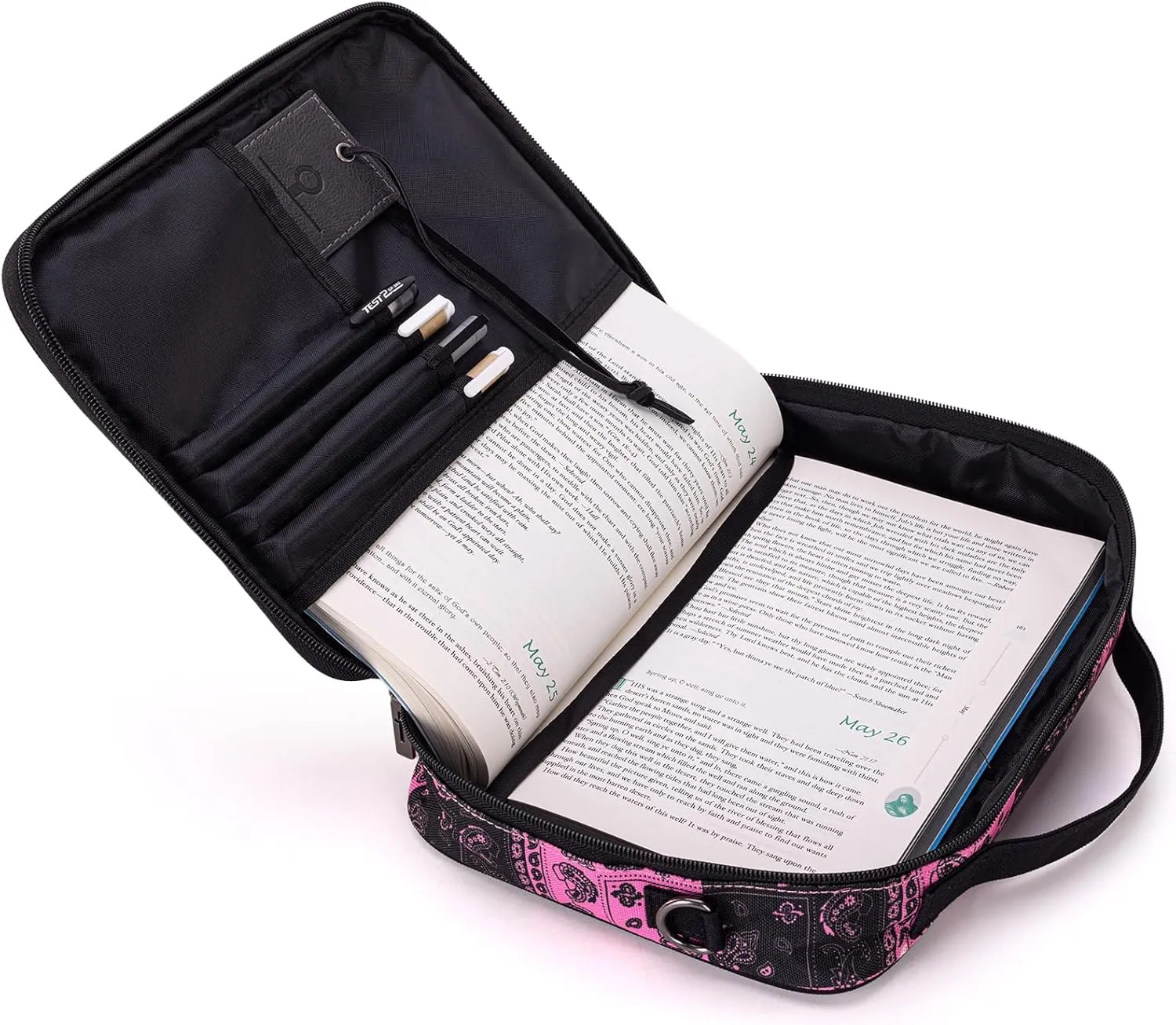 Montana West Bible Covers for Women Men with Leather Bookmark Carrying Book Case Church Bag Outdoor Protective