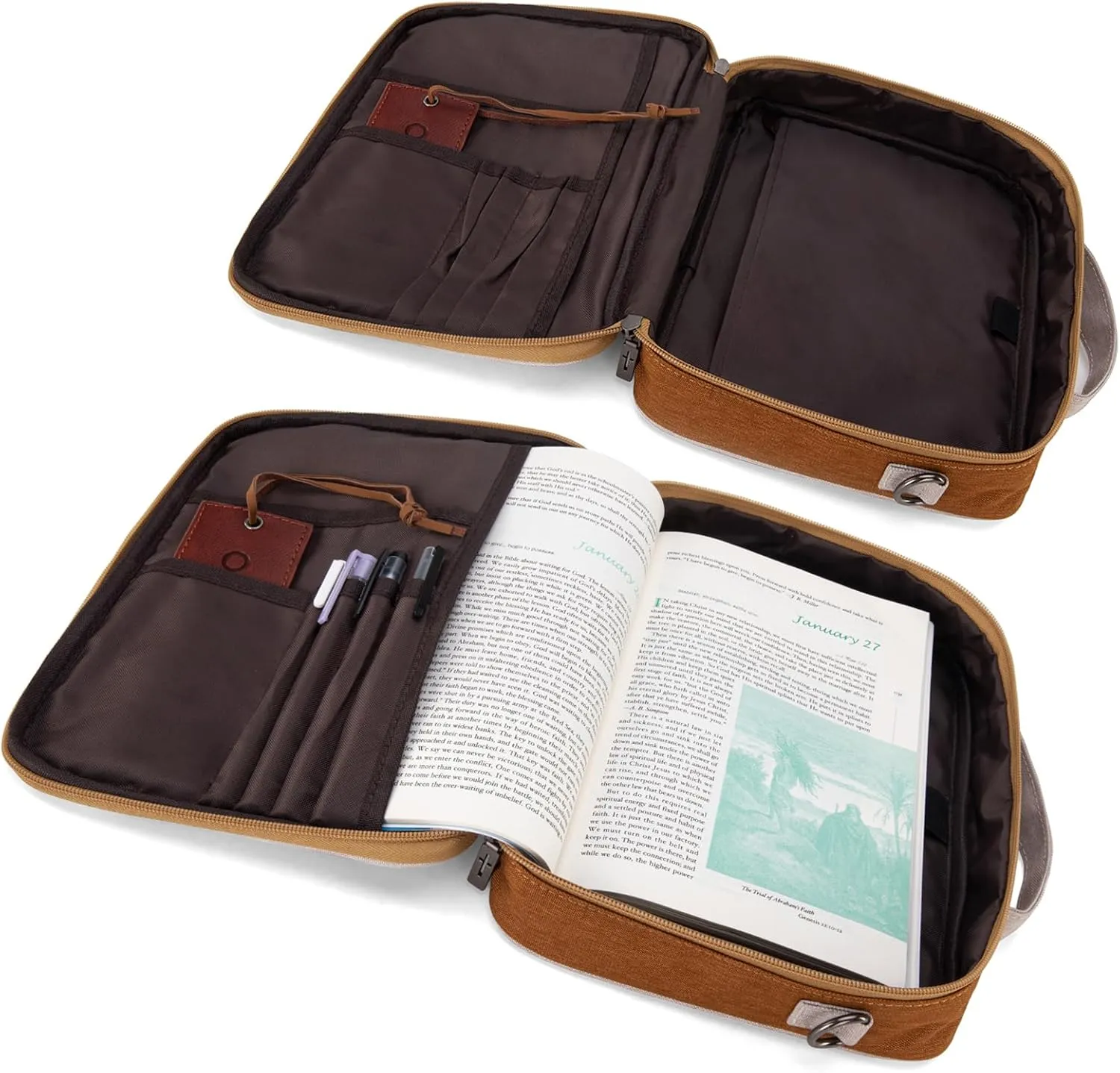 Montana West Bible Covers for Women Men with Leather Bookmark Carrying Book Case Church Bag Outdoor Protective