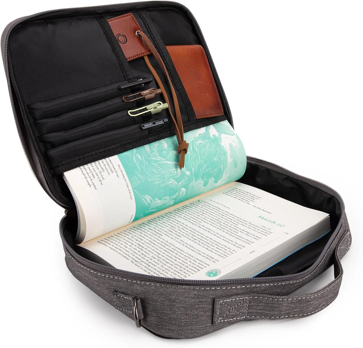 Montana West Bible Covers for Women Men with Leather Bookmark Carrying Book Case Church Bag Outdoor Protective