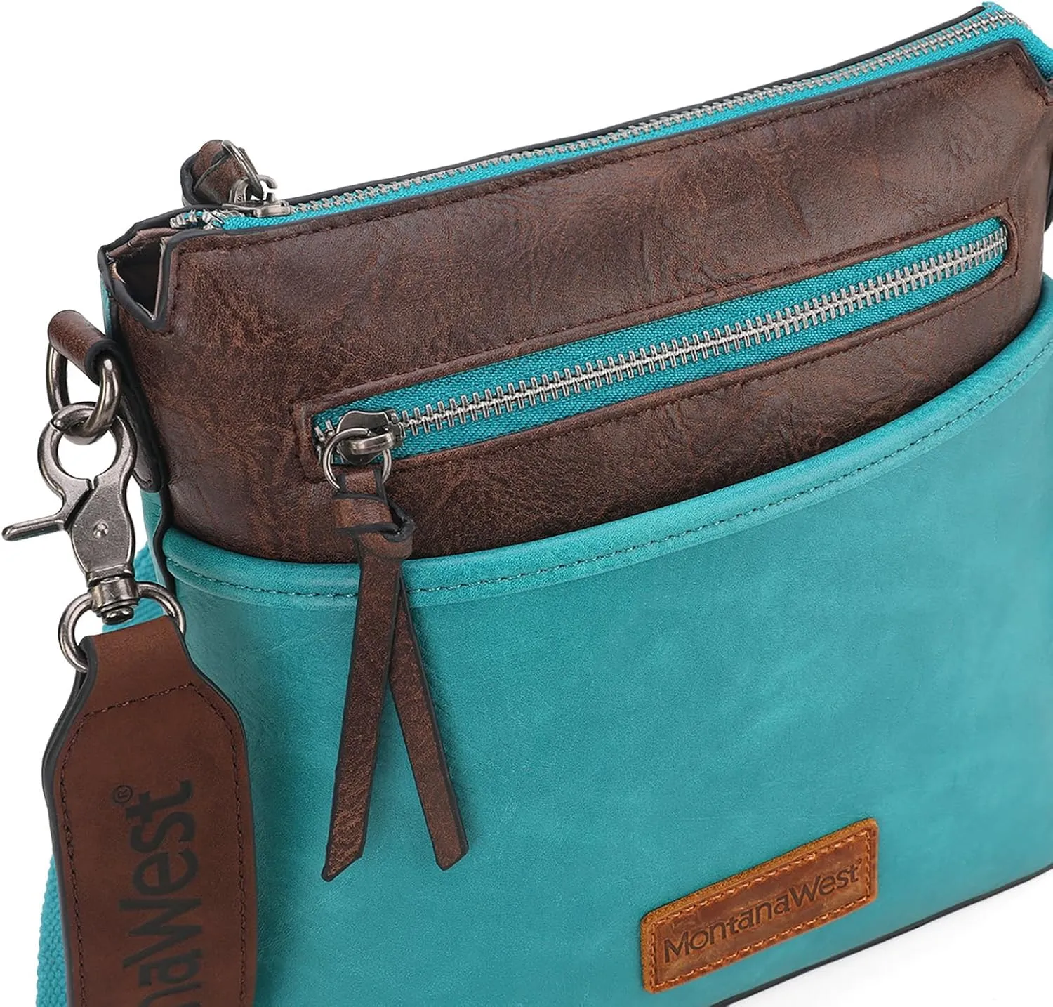 Montana West Crossbody Bag for Women Multi Pocket Cross Body Bag Purses with Guitar Strap