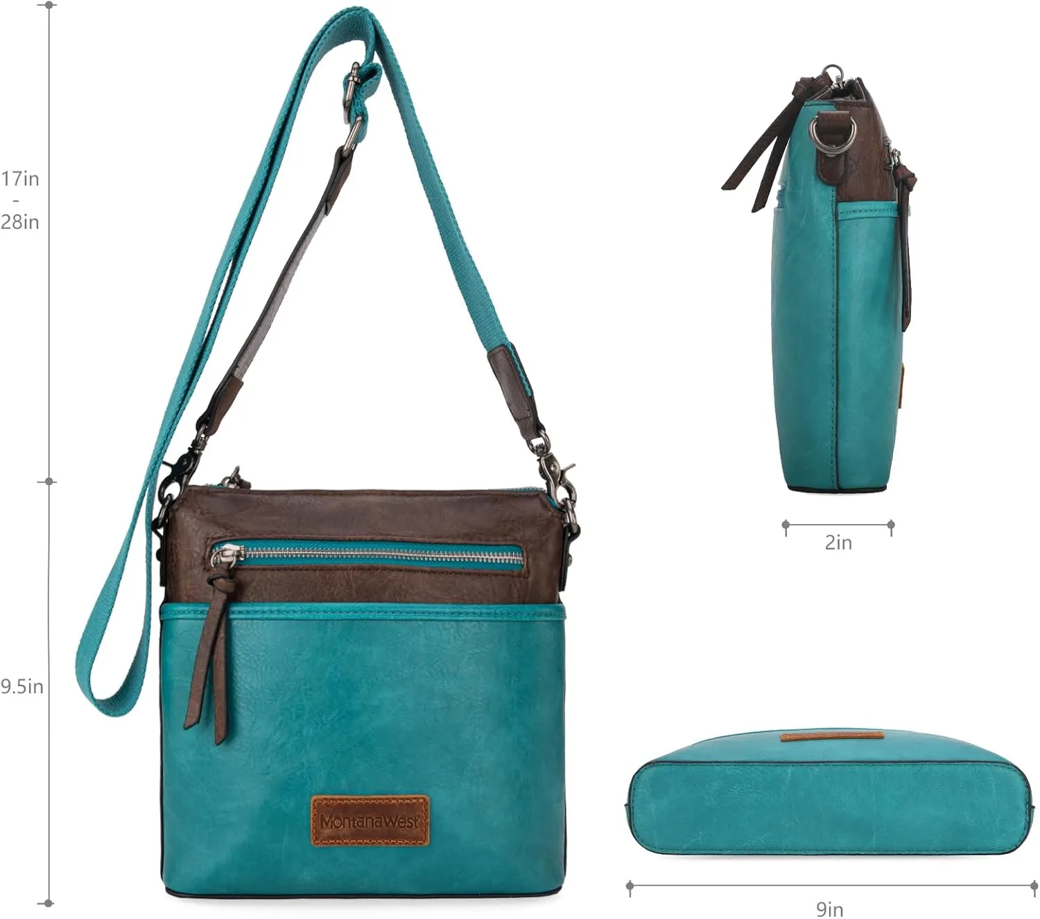 Montana West Crossbody Bag for Women Multi Pocket Cross Body Bag Purses with Guitar Strap