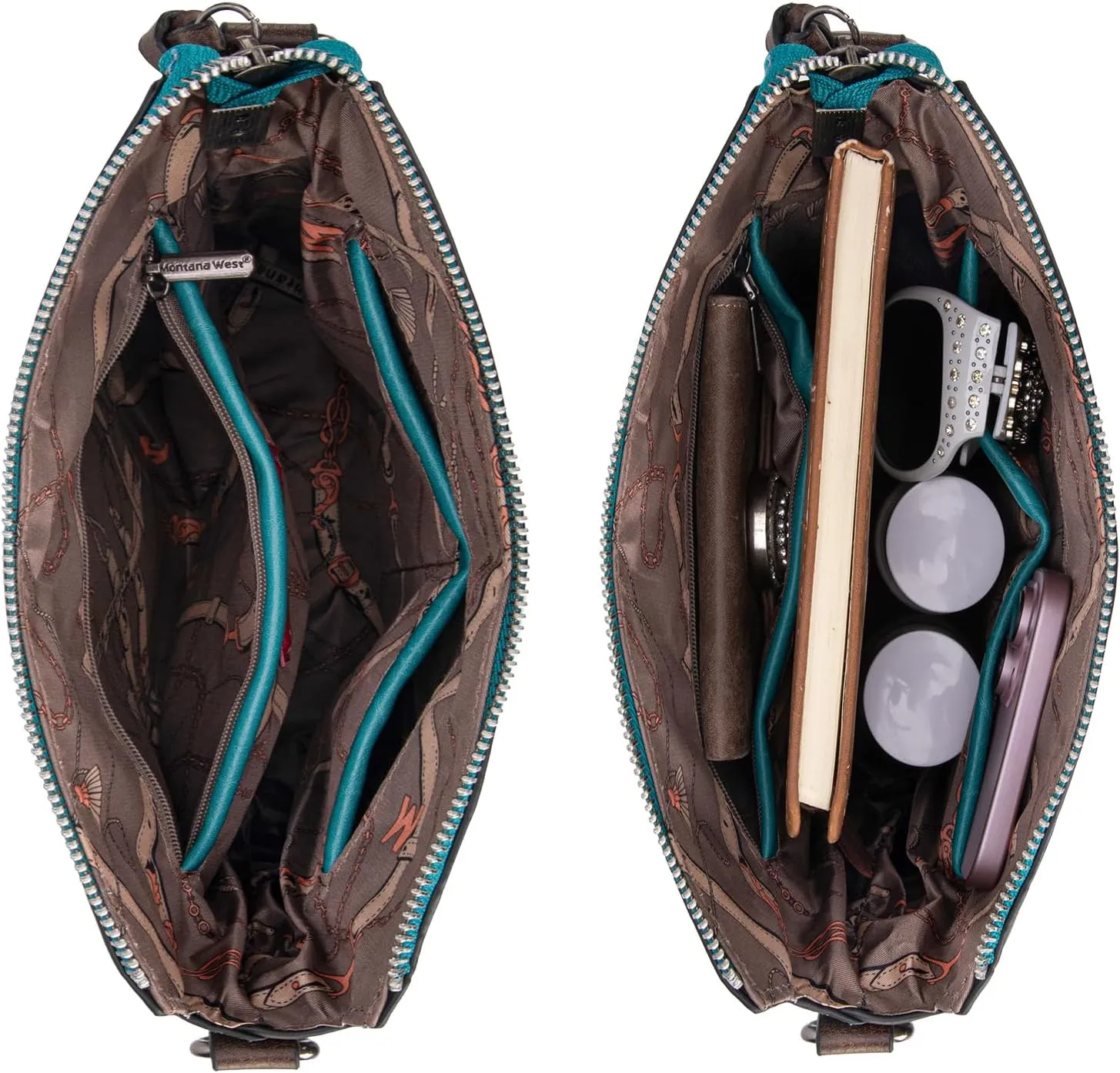 Montana West Crossbody Bag for Women Multi Pocket Cross Body Bag Purses with Guitar Strap